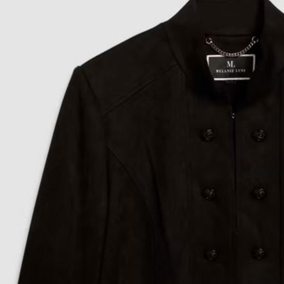MELANIE LYNE: Suede Look - Structured Button Detail Jacket - black - Picture 7 of 10